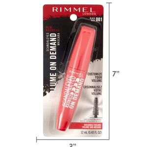 Rimmel London Scandaleyes Volume on Demand Mascara, Extreme Black, 0.40 oz